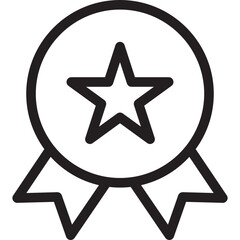 Badge basic black line icon