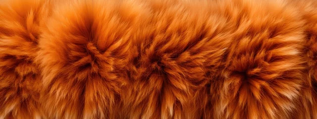 Zelfklevend Fotobehang Red panda fur texture background. © Manyapha