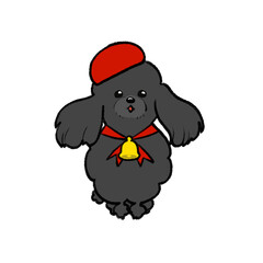 クリスマス黒トイプードル