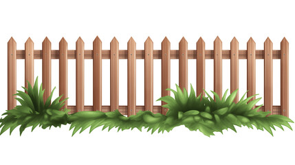 Fototapeta premium Garden fence isolated transparent background