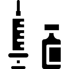 Vaccine basic black Glyph icon