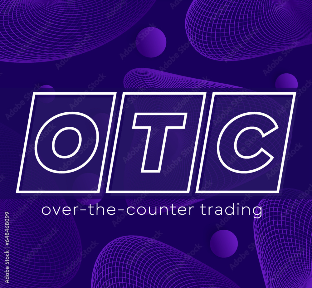 Poster otc over-the-counter trading vector design