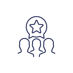 employee experience icon, line vector