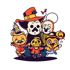 abstract sketch art with a Halloween theme - 237