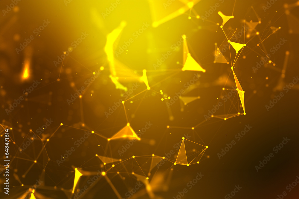 Poster abstract background dot and connect line for cyber technology futuristic and network connection conc