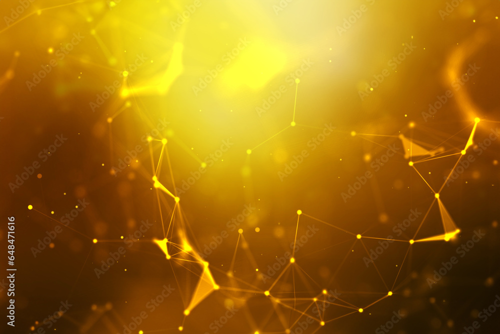 Poster abstract background dot and connect line for cyber technology futuristic and network connection conc