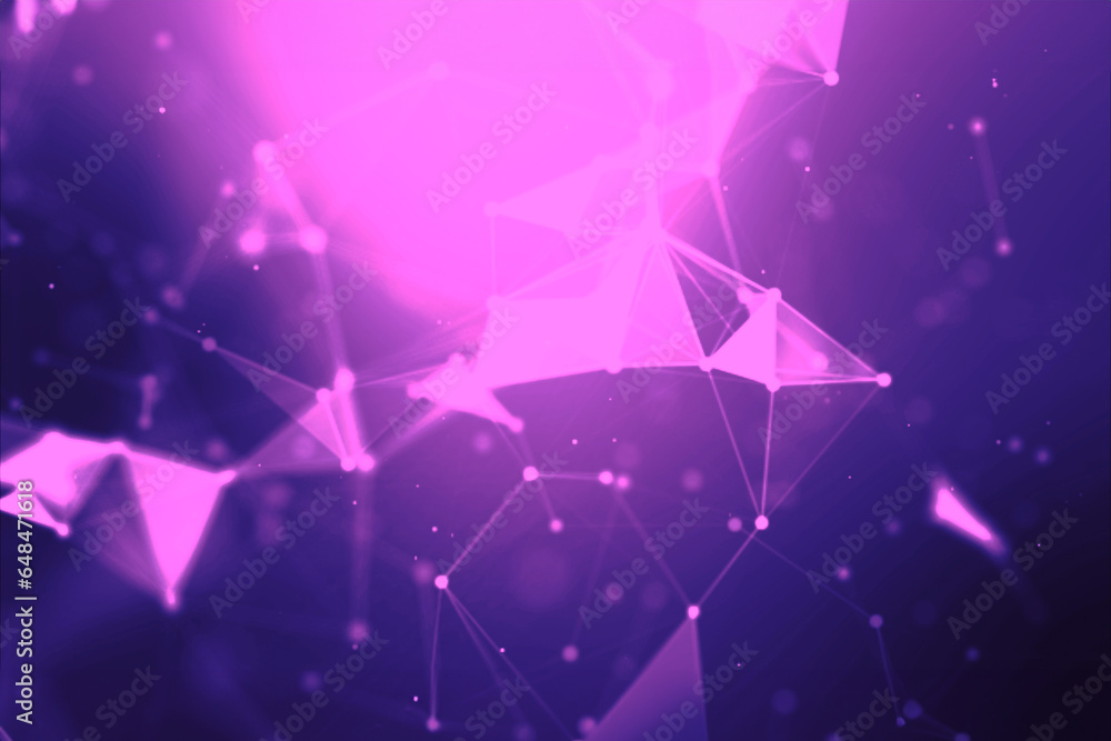 Poster abstract background dot and connect line for cyber technology futuristic and network connection conc