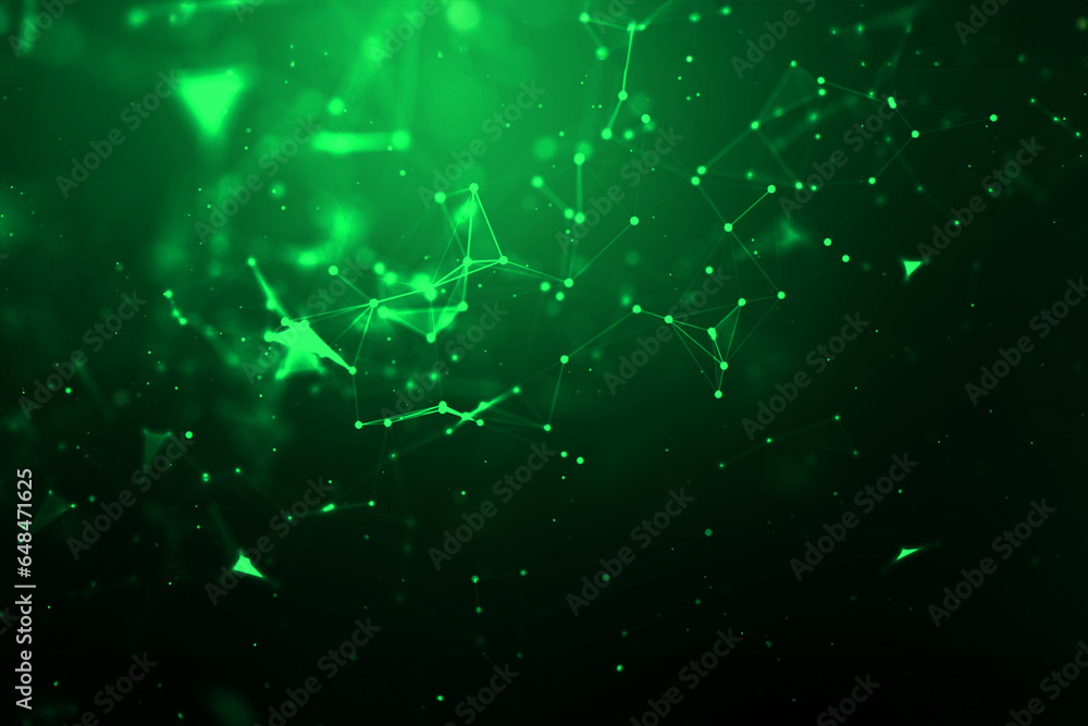 Poster abstract background dot and connect line for cyber technology futuristic and network connection conc