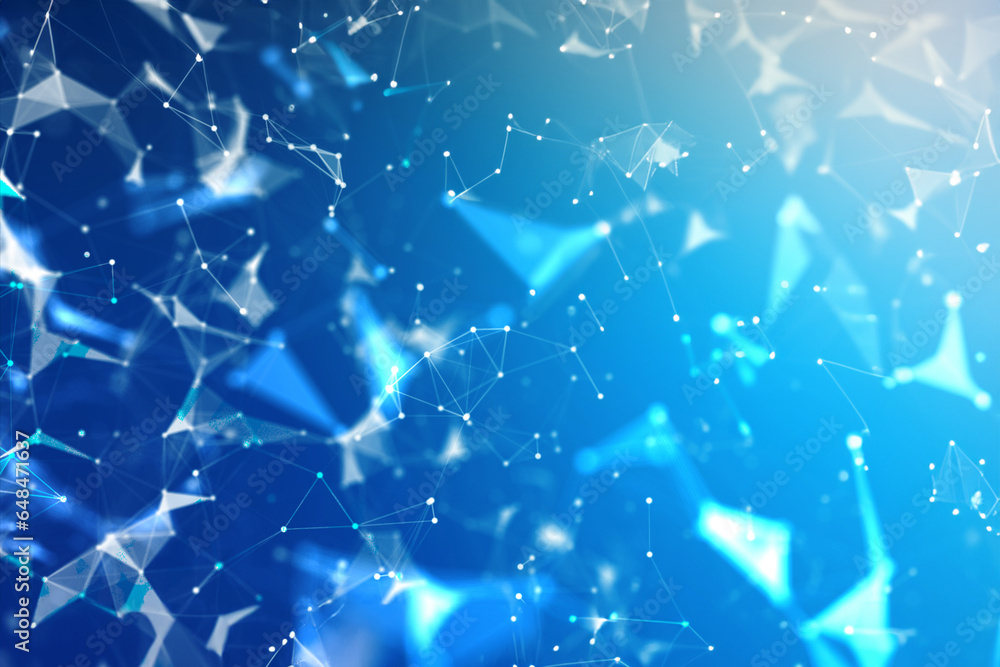 Poster abstract background dot and connect line for cyber technology futuristic and network connection conc