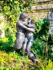 Statue Satyr And Nymph The