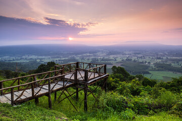 Morning atmosphere at Phu Mu forest Park, Mukdahan  province, ThaiLand. © Nakornthai
