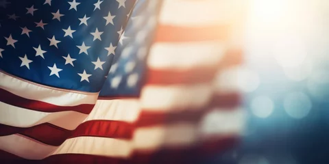 Foto op Plexiglas United States Flag amidst Soft Glow © sitifatimah