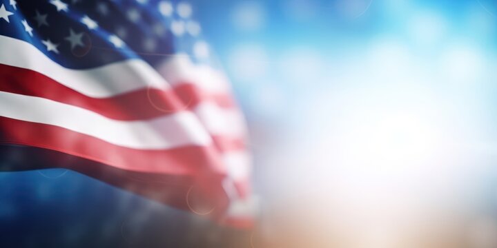 Illuminated Backdrop Embraces USA Flag