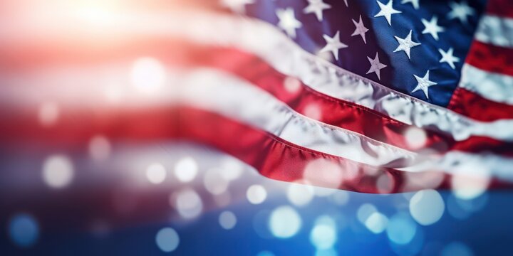 Illuminated Blur Highlights USA Flag