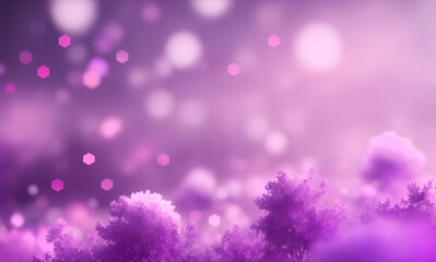 purple snow flakes glittery bokeh background