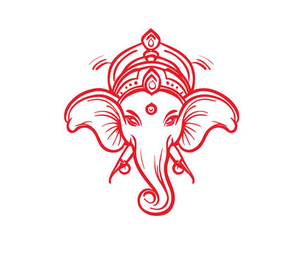 Lord Ganesh ji vector. Ganesh Chaturthi image  