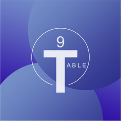 Table Number Design restaurant modern minimalis