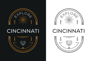 Cincinnati City Design, Vector illustration.
