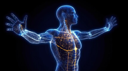 Evolution of the human body, x-ray anatomy - obrazy, fototapety, plakaty