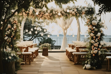 outdoor wedding decoration ideas Made with Generative AI