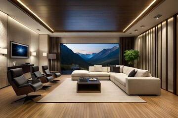 modern living room Generated AI.
