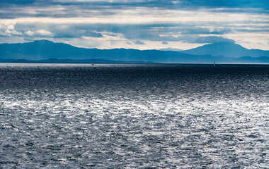 Summer seascape in the Sea of the Hebrides near South Uist, Outer Hebrides