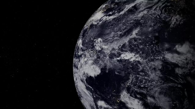 Earth from space flight over the earth planet in space realistic 3d render space background.mz_1169