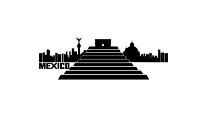 Mexico City silhouette