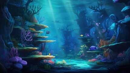 Design template of undersea landscape