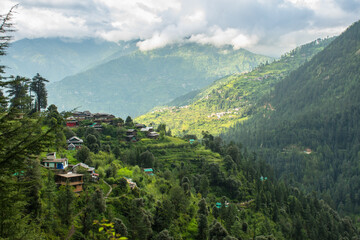 Landscape view at jibhi Himachal Pradesh India.