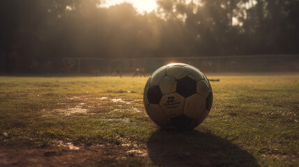 soccer ball in the field