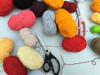 knitting yarn balls