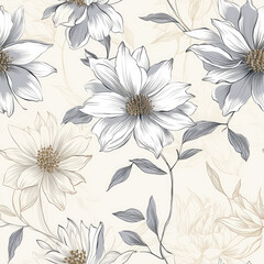 Fototapeta premium seamless floral background
