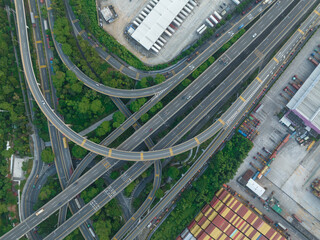 Shenzhen ,China - July 29 2022: Aerial view of Yantian port in shenzhen city, China