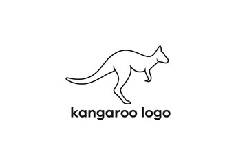 logo, kangaroo, animal, australia, icon, vector, design, illustration, symbol, mammal, zoo