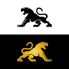 panther vector illustration for icon,symbol or logo. panther logo template
