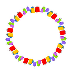 color shopping bag art drawn fashion frame