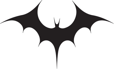 Black bat isolated on white Halloween vector background night creatures Silhouettes of flying bat traditional Halloween symbols