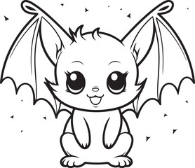 Black bat isolated on white Halloween vector background night creatures Silhouettes of flying bat traditional Halloween symbols