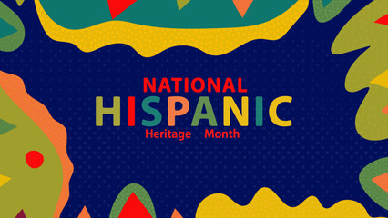 National Hispanic Heritage Month background card