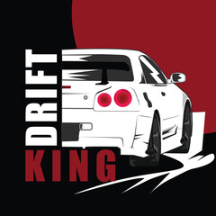 drift king design vector element © IKHSAN
