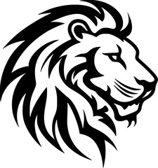 Naklejka premium Lion | Minimalist and Simple Silhouette - Vector illustration
