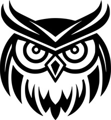 Owl - Minimalist and Flat Logo - Vector illustration