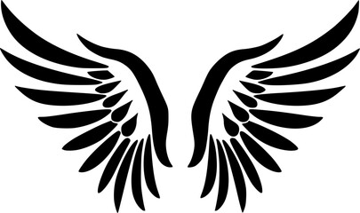 Angel Wings | Minimalist and Simple Silhouette - Vector illustration