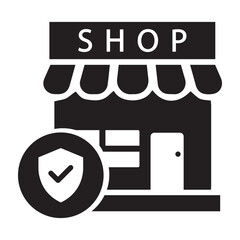 Store security, lock, security icon