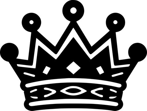 Crown - Minimalist and Flat Logo - Vector illustration