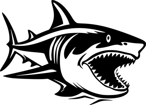 recommend clip art: Shark - High Quality Vector Logo - Vector illustration ideal for T-shirt graphic