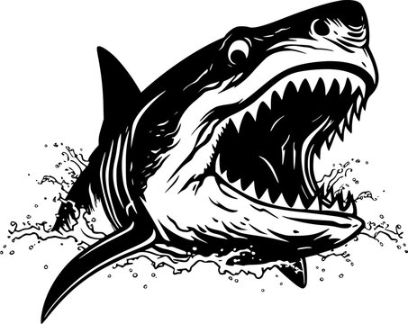 recommend clip art: Shark - High Quality Vector Logo - Vector illustration ideal for T-shirt graphic