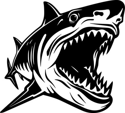 recommend clip art: Shark - Minimalist and Flat Logo - Vector illustration