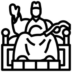 SEJONG THE GREAT filled outline icon,linear,outline,graphic,illustration